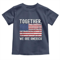 Together We Are America Vintage Football Toddler T Shirt Classic Patriotic Sports Bunny Inspirational Quote