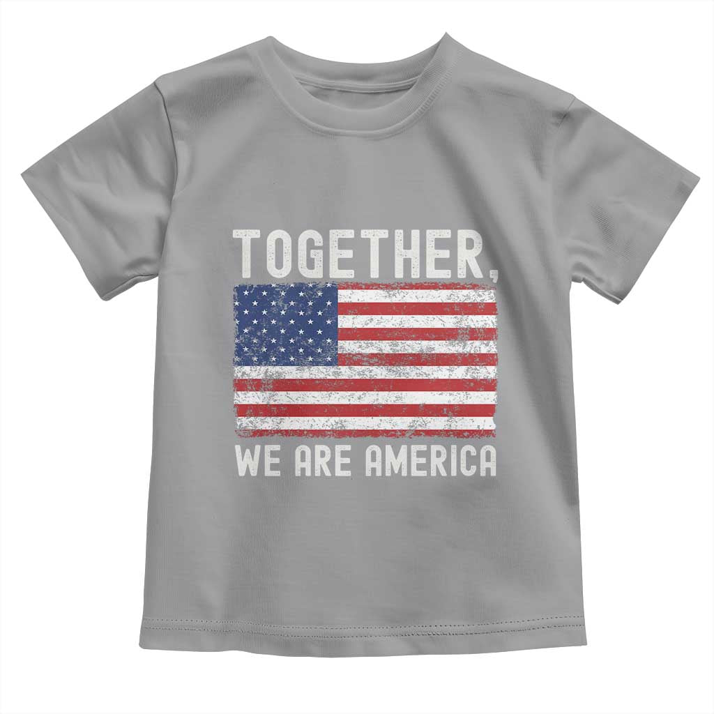 Together We Are America Vintage Football Toddler T Shirt Classic Patriotic Sports Bunny Inspirational Quote
