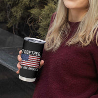 Together We Are America Vintage Football Tumbler Cup Classic Patriotic Sports Bunny Inspirational Quote