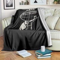 Together We Are America Vintage Football Throw Blanket Patriotic Sports Pride Bunny Inspirational Quote