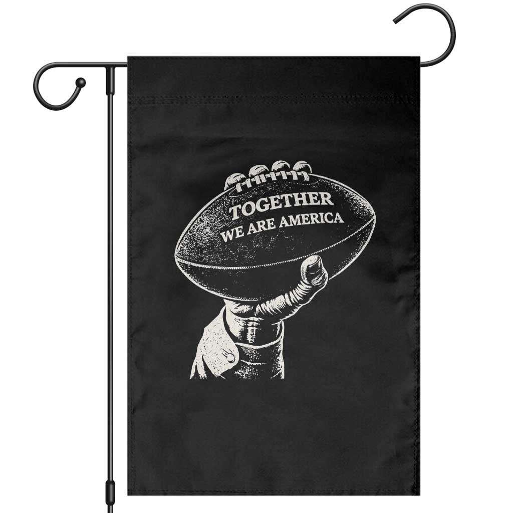 Together We Are America Vintage Football Garden Flag Patriotic Sports Pride Bunny Inspirational Quote