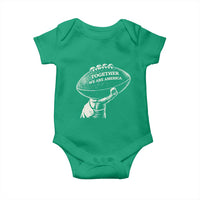 Together We Are America Vintage Football Baby Onesie Patriotic Sports Pride Bunny Inspirational Quote