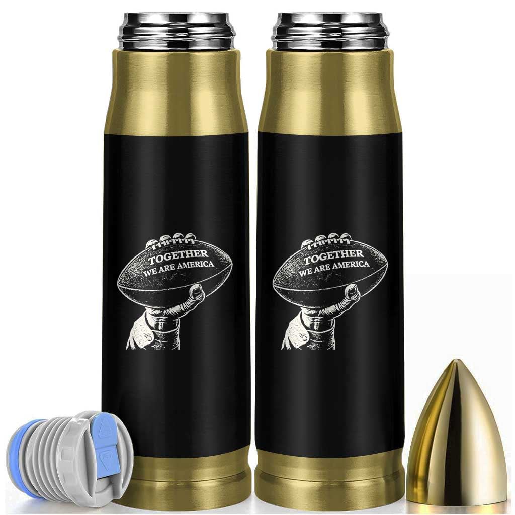 Together We Are America Vintage Football Bullet Tumbler Patriotic Sports Pride Bunny Inspirational Quote