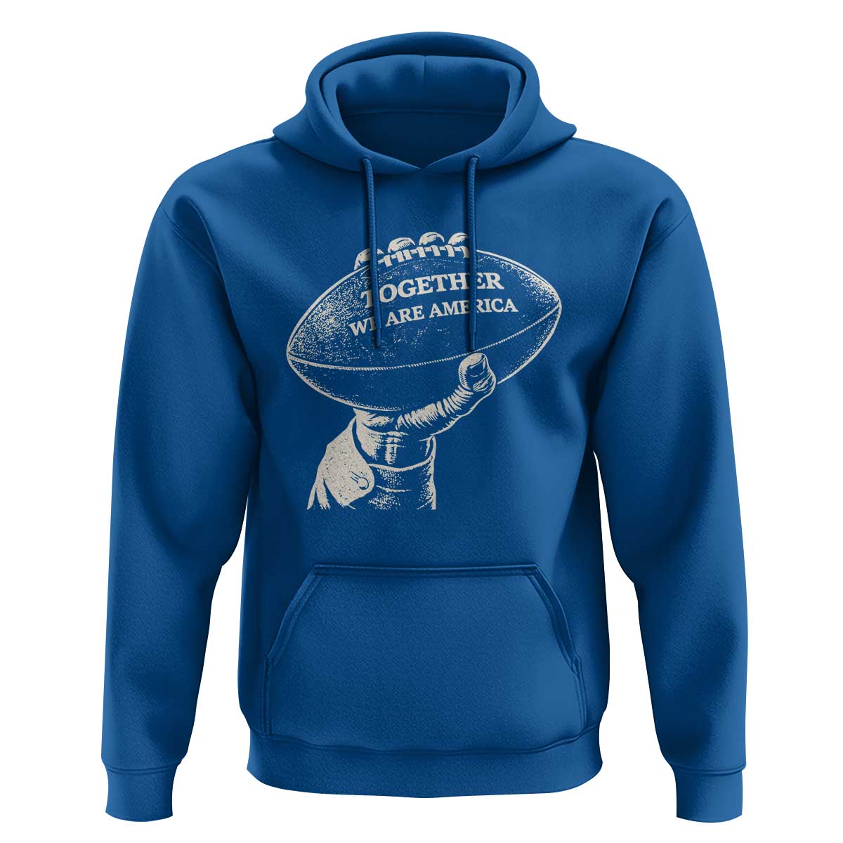Together We Are America Vintage Football Hoodie Patriotic Sports Pride Bunny Inspirational Quote