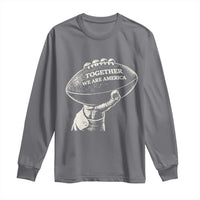 Together We Are America Vintage Football Long Sleeve Shirt Patriotic Sports Pride Bunny Inspirational Quote