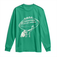 Together We Are America Vintage Football Long Sleeve Shirt Patriotic Sports Pride Bunny Inspirational Quote