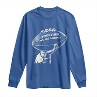 Together We Are America Vintage Football Long Sleeve Shirt Patriotic Sports Pride Bunny Inspirational Quote