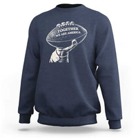 Together We Are America Vintage Football Sweatshirt Patriotic Sports Pride Bunny Inspirational Quote