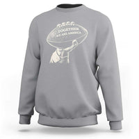 Together We Are America Vintage Football Sweatshirt Patriotic Sports Pride Bunny Inspirational Quote