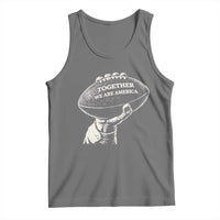 Together We Are America Vintage Football Tank Top Patriotic Sports Pride Bunny Inspirational Quote