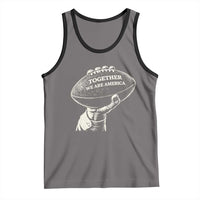 Together We Are America Vintage Football Tank Top Patriotic Sports Pride Bunny Inspirational Quote