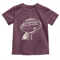 Together We Are America Vintage Football Toddler T Shirt Patriotic Sports Pride Bunny Inspirational Quote