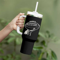 Together We Are America Vintage Football Tumbler With Handle Patriotic Sports Pride Bunny Inspirational Quote