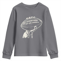 Together We Are America Vintage Football Youth Sweatshirt Patriotic Sports Pride Bunny Inspirational Quote