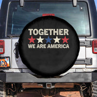 Together We Are America Patriotic Unity Spare Tire Cover Vintage Red White Blue Stars Bunny Inspirational Quote