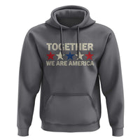 Together We Are America Patriotic Unity Hoodie Vintage Red White Blue Stars Bunny Inspirational Quote