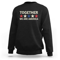 Together We Are America Patriotic Unity Sweatshirt Vintage Red White Blue Stars Bunny Inspirational Quote