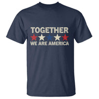 Together We Are America Patriotic Unity T Shirt Vintage Red White Blue Stars Bunny Inspirational Quote