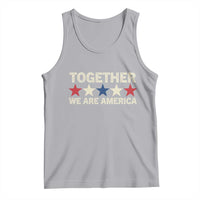 Together We Are America Patriotic Unity Tank Top Vintage Red White Blue Stars Bunny Inspirational Quote