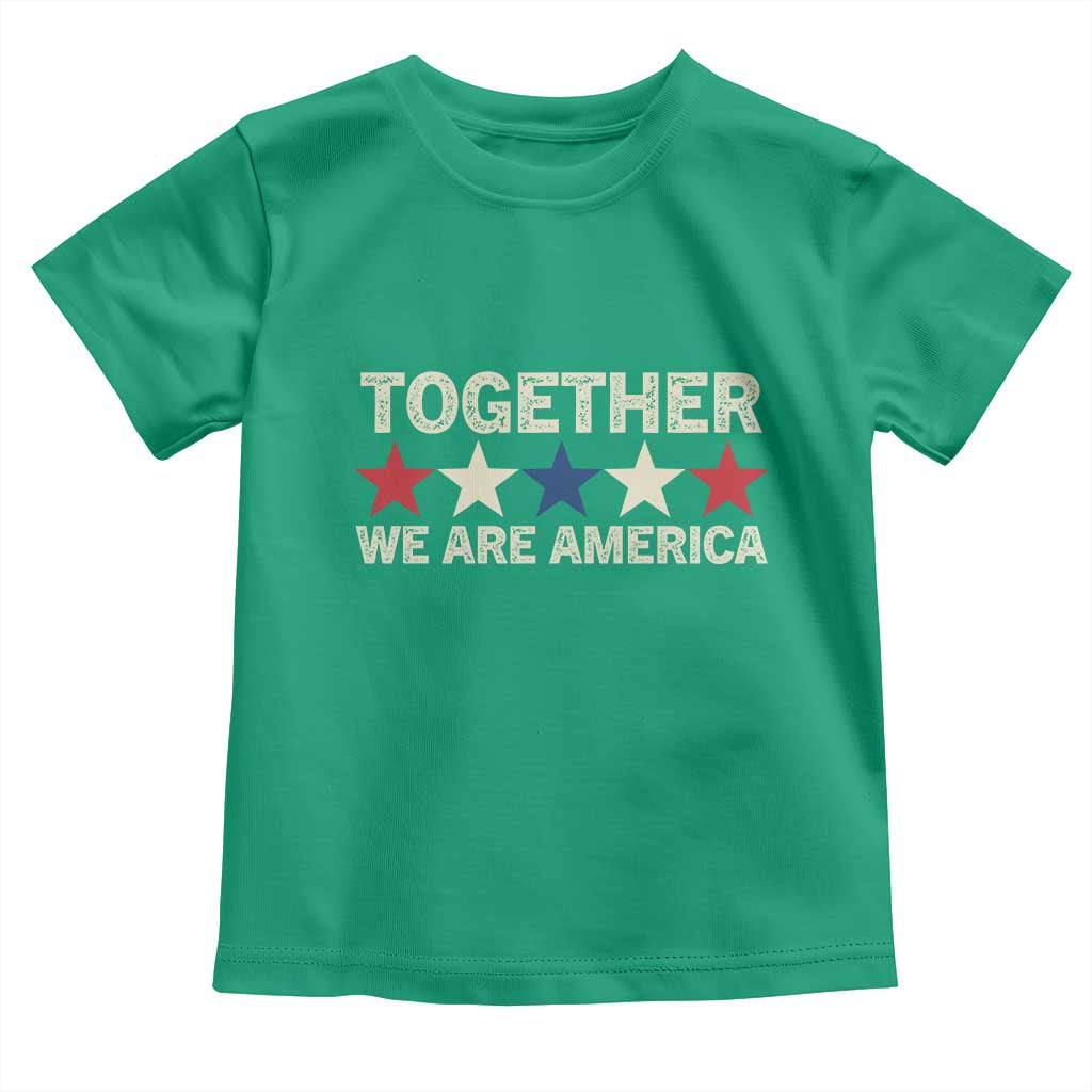 Together We Are America Patriotic Unity Toddler T Shirt Vintage Red White Blue Stars Bunny Inspirational Quote