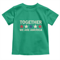 Together We Are America Patriotic Unity Toddler T Shirt Vintage Red White Blue Stars Bunny Inspirational Quote