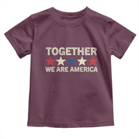 Together We Are America Patriotic Unity Toddler T Shirt Vintage Red White Blue Stars Bunny Inspirational Quote