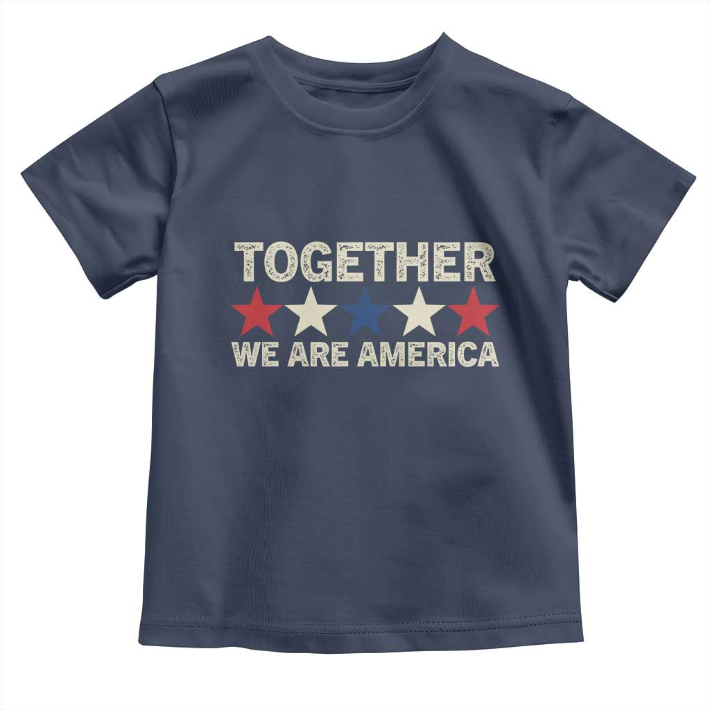 Together We Are America Patriotic Unity Toddler T Shirt Vintage Red White Blue Stars Bunny Inspirational Quote