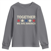 Together We Are America Patriotic Unity Youth Sweatshirt Vintage Red White Blue Stars Bunny Inspirational Quote
