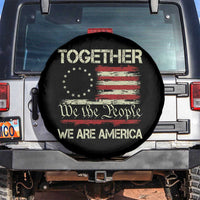 Together We Are America Betsy Ross Patriotic Flag Spare Tire Cover We The People Unity and Freedom Bunny Inspirational Quote