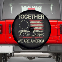 Together We Are America Betsy Ross Patriotic Flag Spare Tire Cover We The People Unity and Freedom Bunny Inspirational Quote