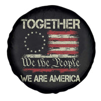 Together We Are America Betsy Ross Patriotic Flag Spare Tire Cover We The People Unity and Freedom Bunny Inspirational Quote
