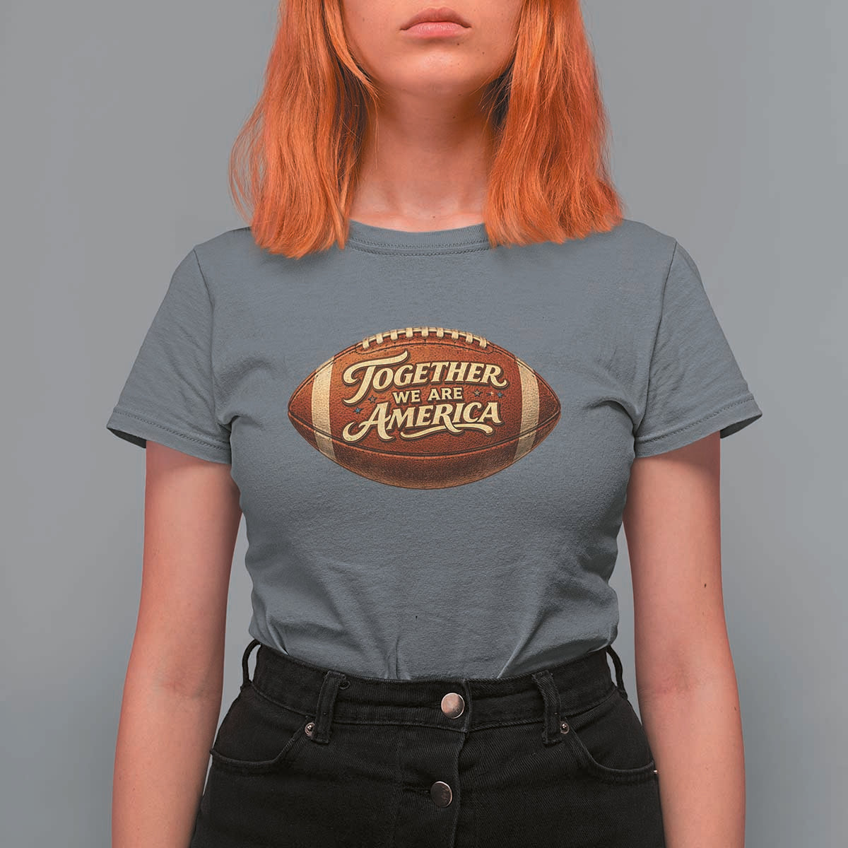 Together We Are America T Shirt For Women Bold Statement Unity Bunny Inspirational Quote