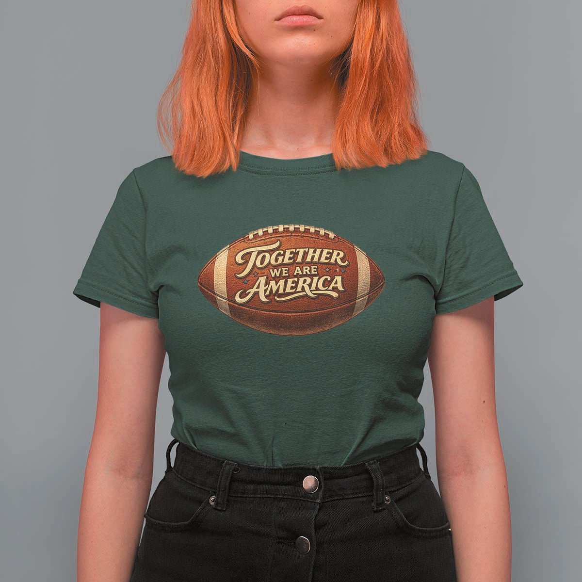 Together We Are America T Shirt For Women Bold Statement Unity Bunny Inspirational Quote