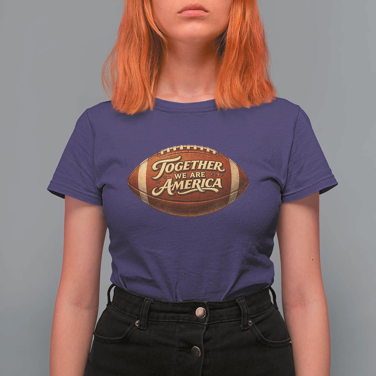 Together We Are America T Shirt For Women Bold Statement Unity Bunny Inspirational Quote