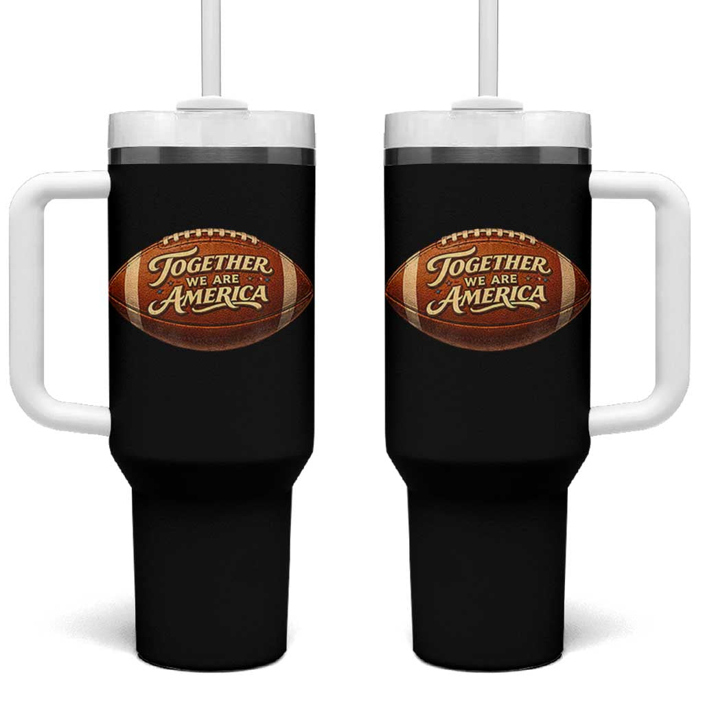 Together We Are America Tumbler With Handle Bold Statement Unity Bunny Inspirational Quote