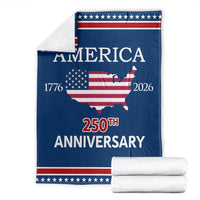 America 250th Anniversary 1776 2026 Patriotic USA Map Throw Blanket 250 Years of Freedom American Flag 4th of July Independence Celebration