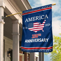 America 250th Anniversary 1776 2026 Patriotic USA Map Garden Flag 250 Years of Freedom American Flag 4th of July Independence Celebration