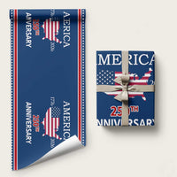 America 250th Anniversary 1776 2026 Patriotic USA Map Wrapping Paper Roll 250 Years of Freedom American Flag 4th of July Independence Celebration