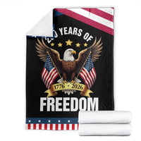 America 250th Anniversary 1776 2026 Patriotic Bald Eagle Throw Blanket 250 Years of Freedom 4th of July Independence Celebration
