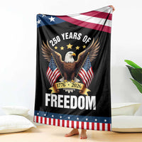 America 250th Anniversary 1776 2026 Patriotic Bald Eagle Throw Blanket 250 Years of Freedom 4th of July Independence Celebration