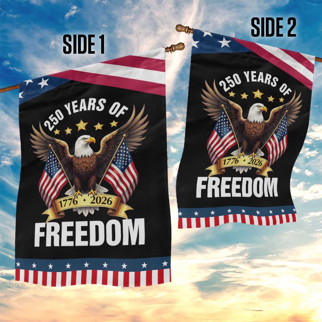 America 250th Anniversary 1776 2026 Patriotic Bald Eagle Garden Flag 250 Years of Freedom 4th of July Independence Celebration