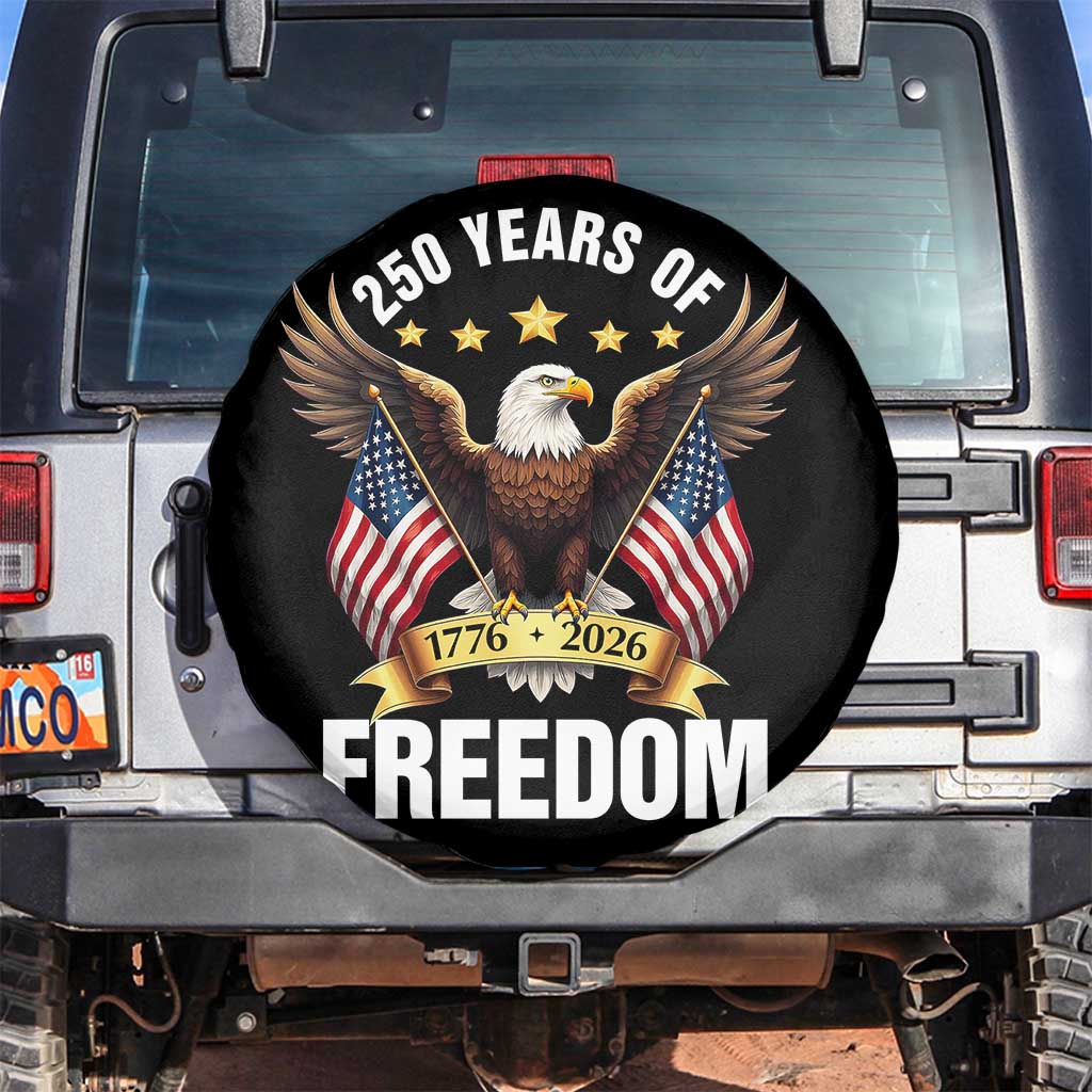 America 250th Anniversary 1776 2026 Patriotic Bald Eagle Spare Tire Cover 250 Years of Freedom 4th of July Independence Celebration