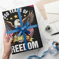 America 250th Anniversary 1776 2026 Patriotic Bald Eagle Wrapping Paper Roll 250 Years of Freedom 4th of July Independence Celebration