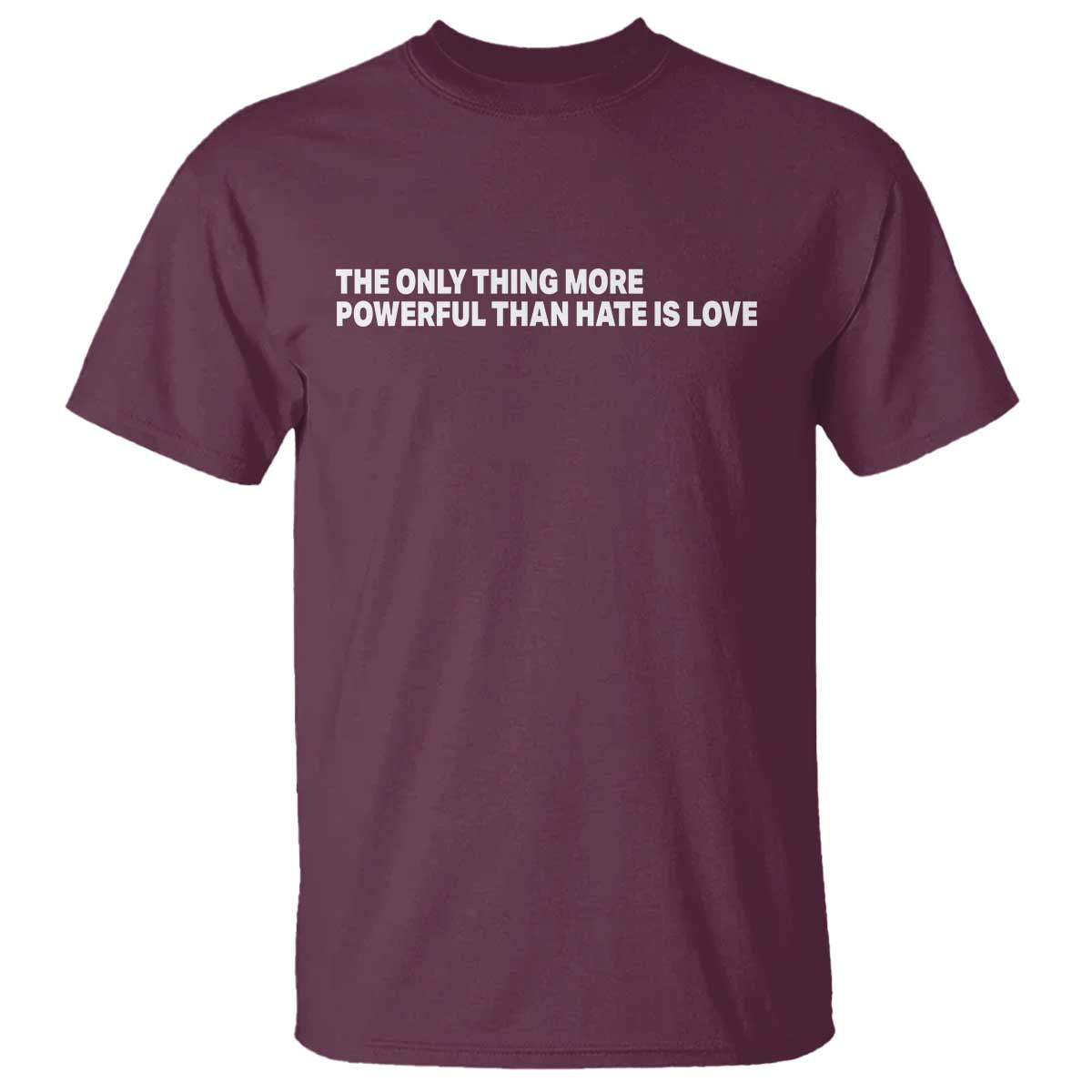 The Only Thing More Powerful Than Hate Is Love Cute Bunny T Shirt Retro Rabbit Kindness Inspirational Quote
