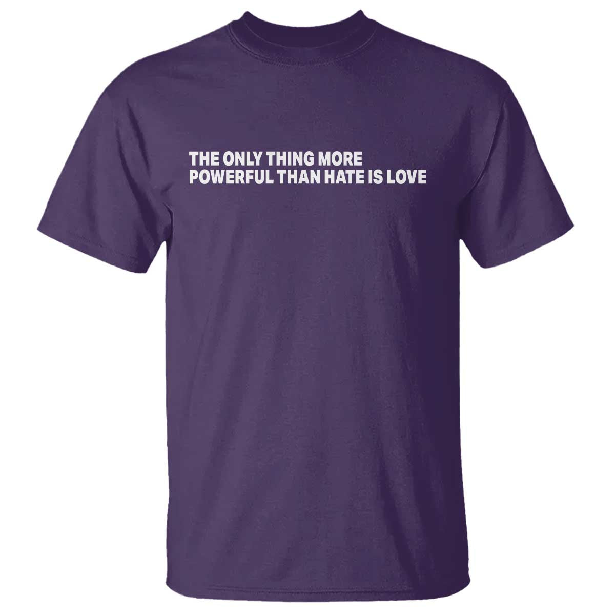 The Only Thing More Powerful Than Hate Is Love Cute Bunny T Shirt Retro Rabbit Kindness Inspirational Quote