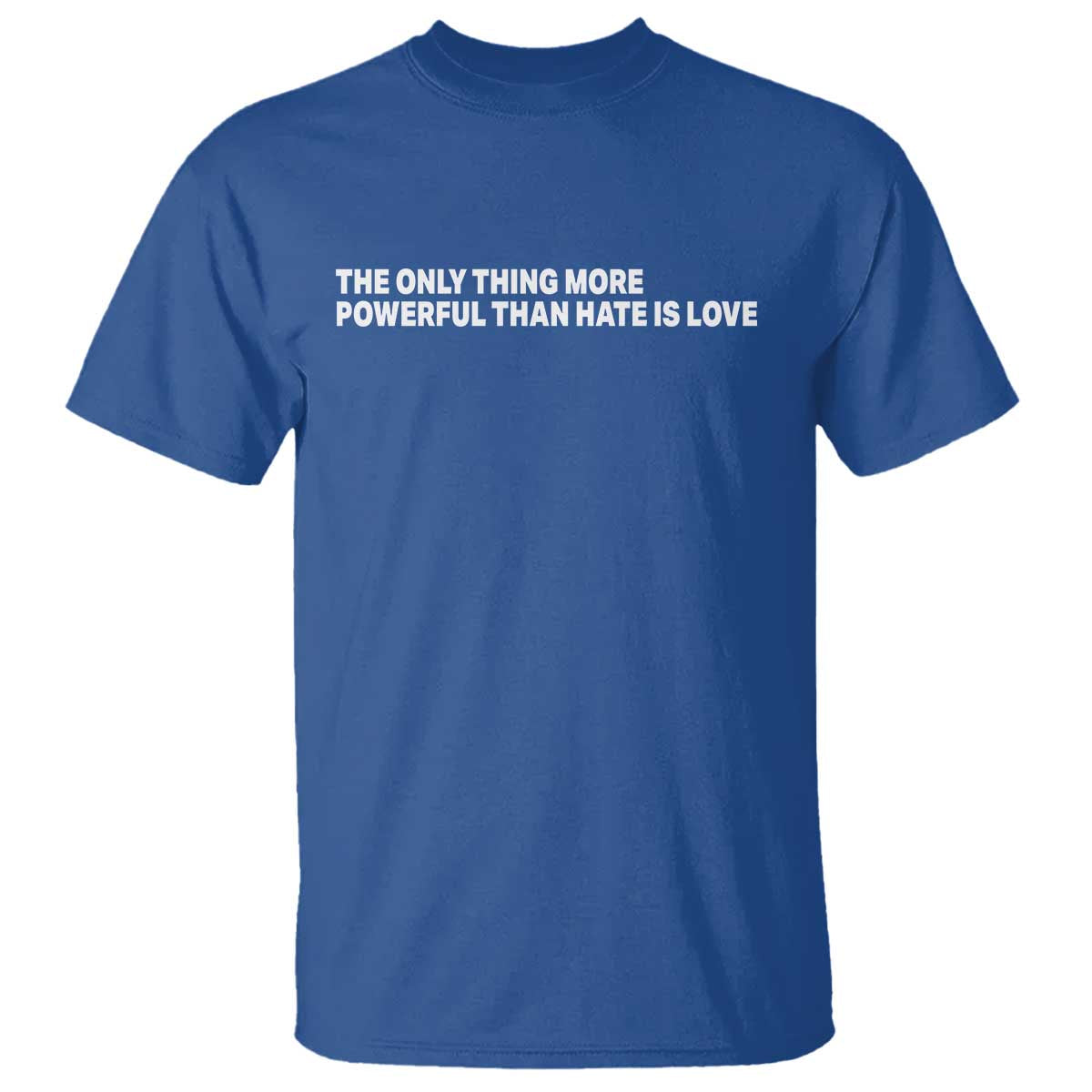 The Only Thing More Powerful Than Hate Is Love Cute Bunny T Shirt Retro Rabbit Kindness Inspirational Quote
