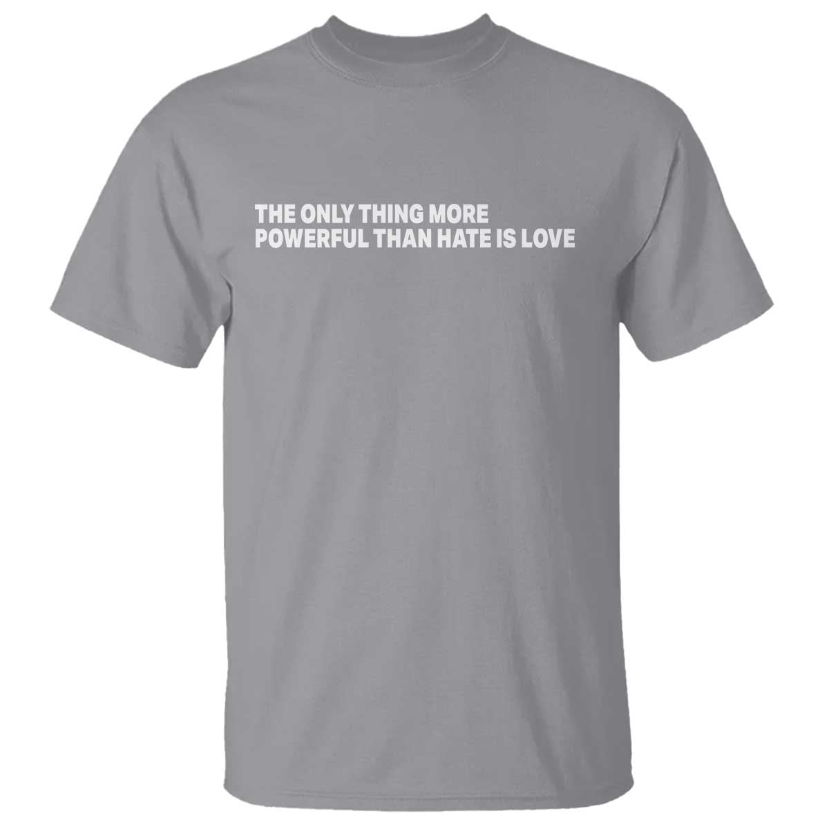 The Only Thing More Powerful Than Hate Is Love Cute Bunny T Shirt Retro Rabbit Kindness Inspirational Quote