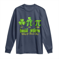 Funny Teacher St Patricks Day Long Sleeve Shirt Irish Math 3.14 Pi Shamrock Teacher Happy  Day