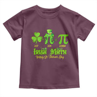 Funny Teacher St Patricks Day Toddler T Shirt Irish Math 3.14 Pi Shamrock Teacher Happy  Day