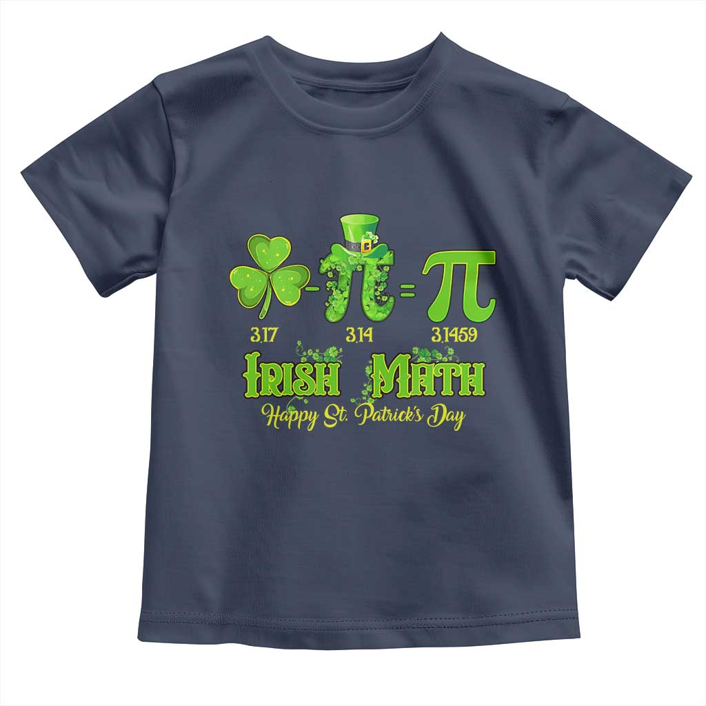 Funny Teacher St Patricks Day Toddler T Shirt Irish Math 3.14 Pi Shamrock Teacher Happy  Day